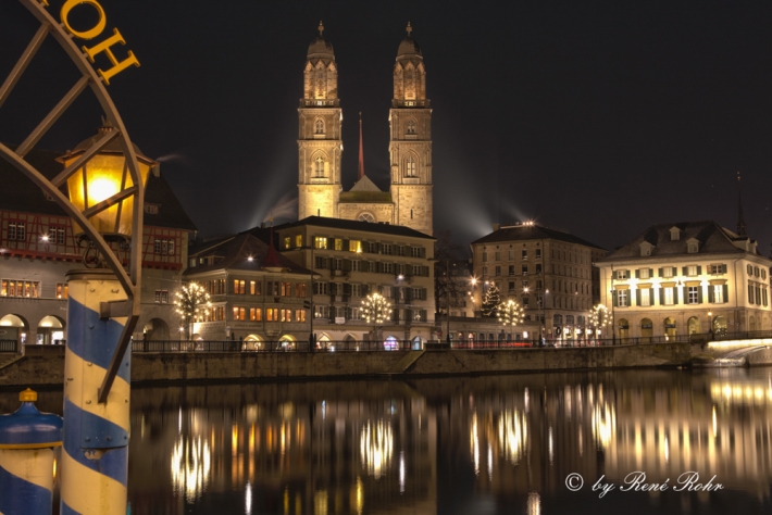 Grossmünster Ansicht vom Hotel Storchen