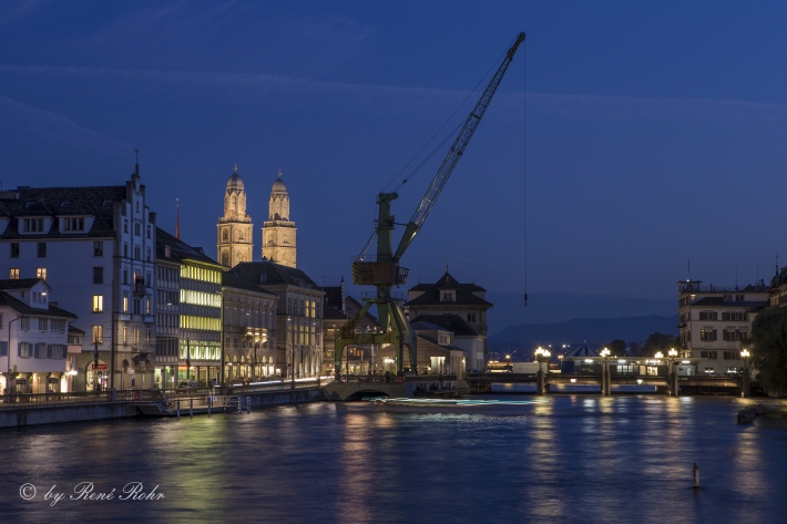 Blaue Stunde in Zürich