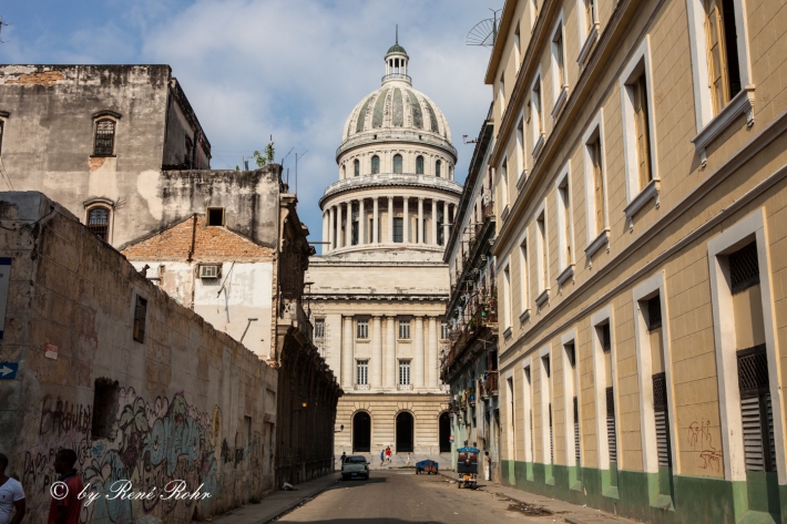 Capitolio Ansicht aus Seitengasse