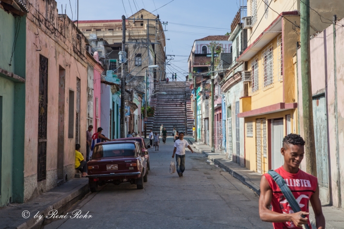 Treppe in Santiago de Cuba